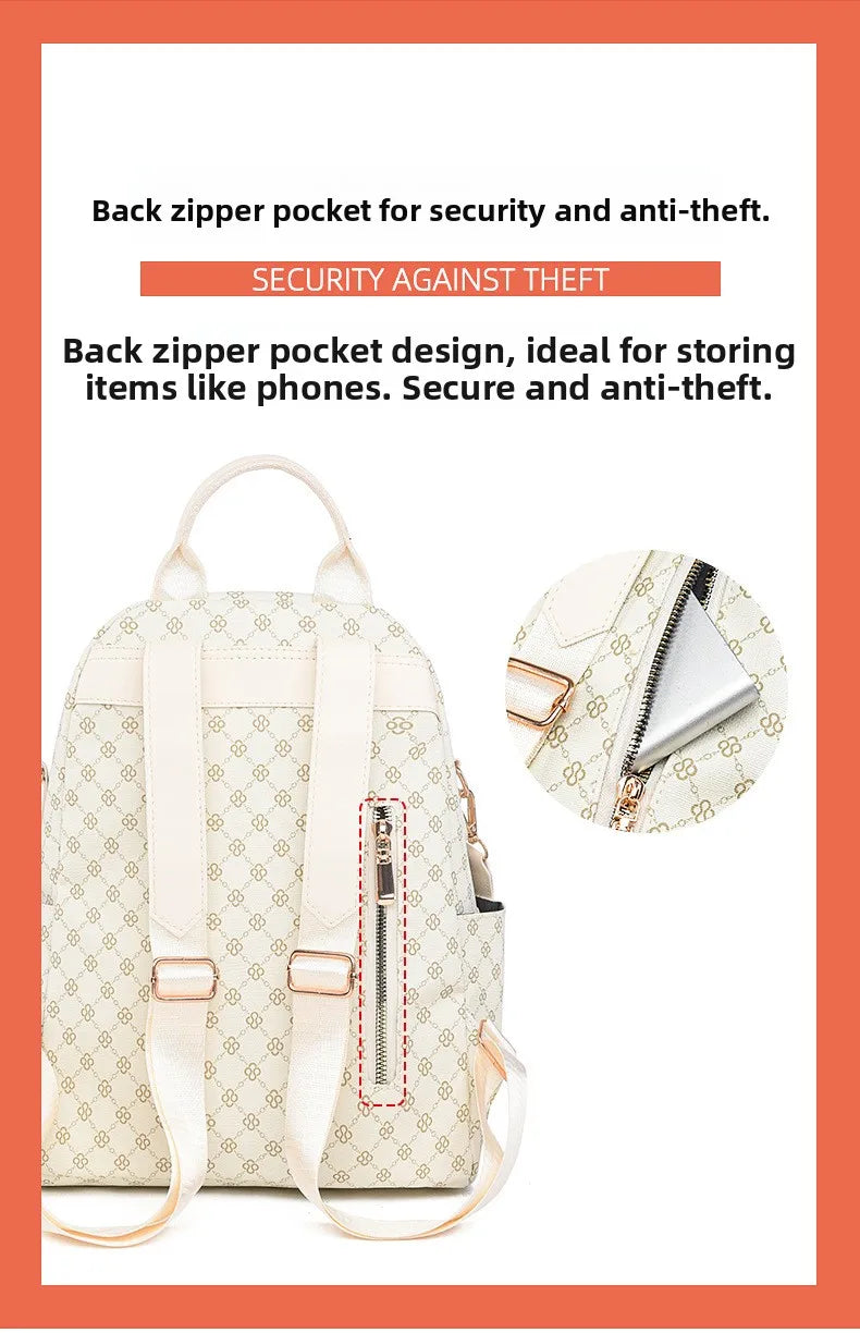 Retro Print Backpack Bag