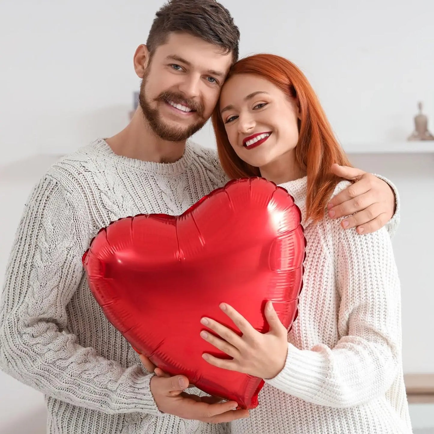 5-30PCS 18 Inches Large Foil Red Heart Shaped Balloons