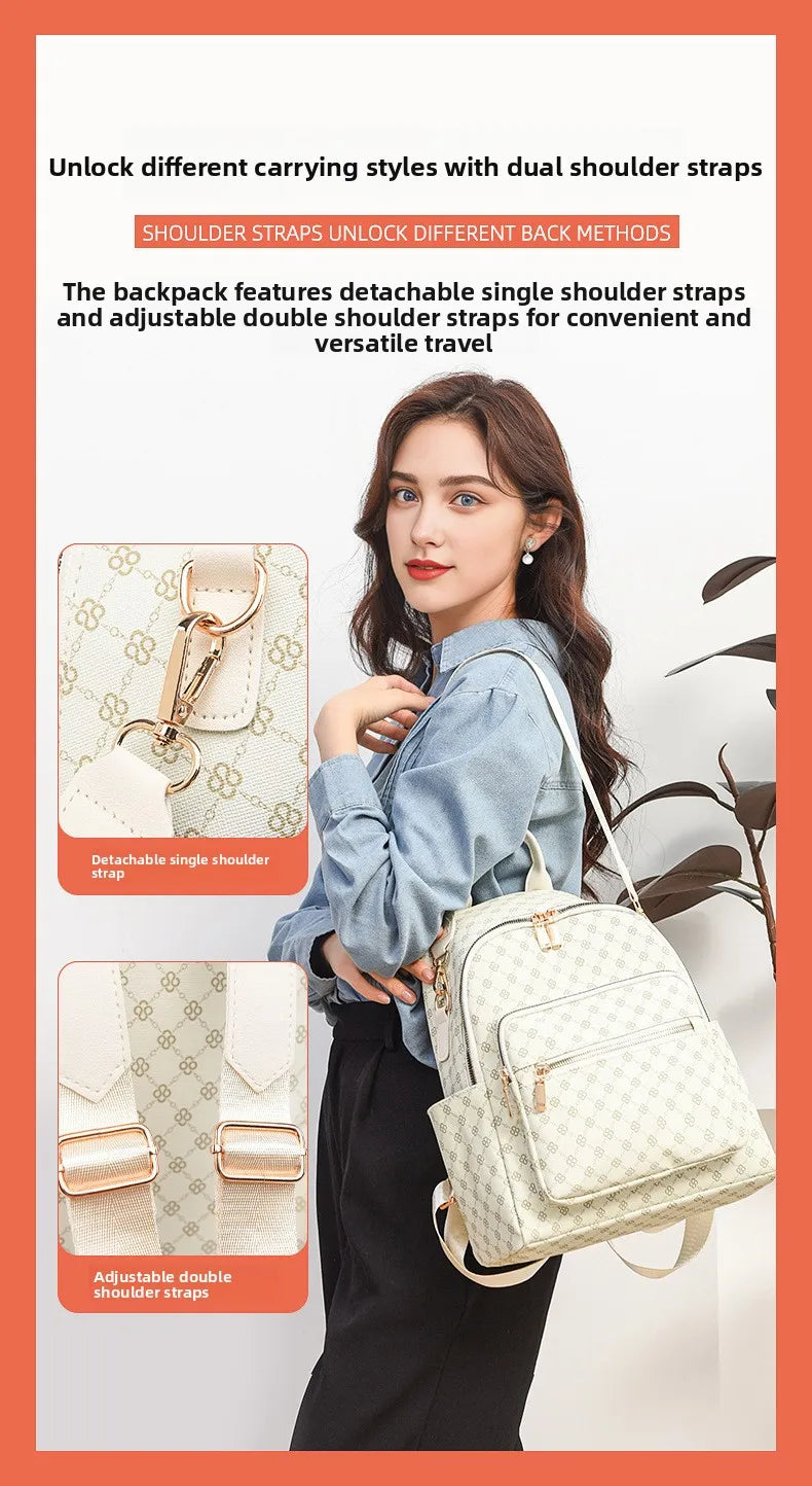 Retro Print Backpack Bag