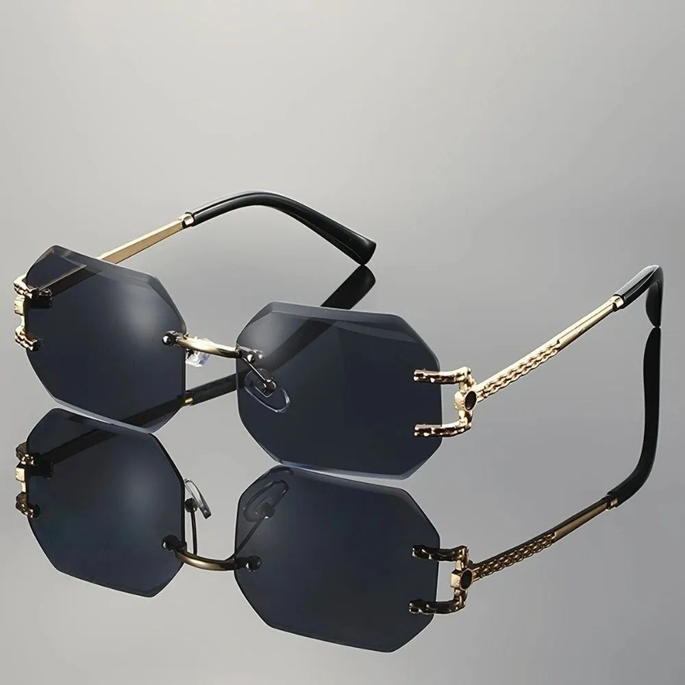 Vintage Rimless Women Sunglasses