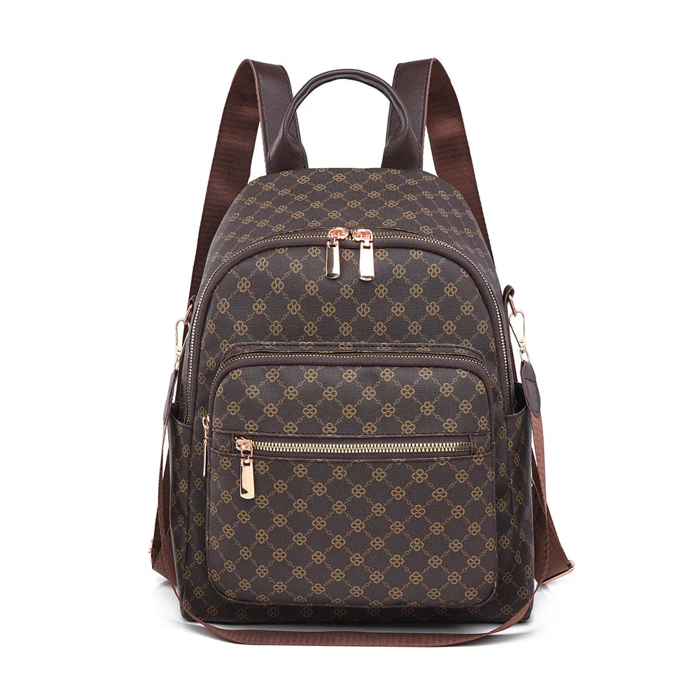 Retro Print Backpack Bag