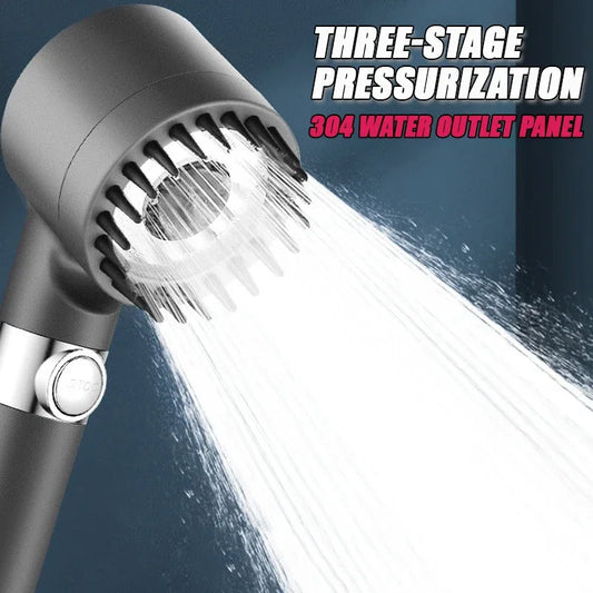 3-mode Adjustable High-Pressure Shower Head
