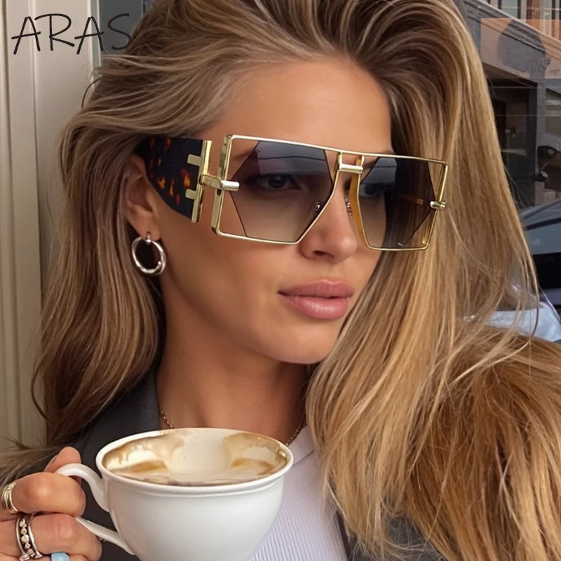 Luxury Hollow Metal Frame Sun Glasses