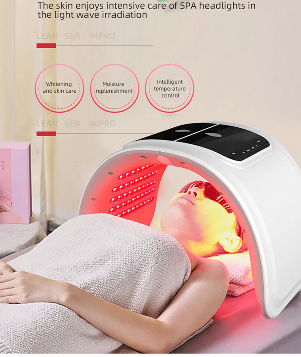 7 Colors LED Face Mask PDT Equipment SPA Facial Spray Device