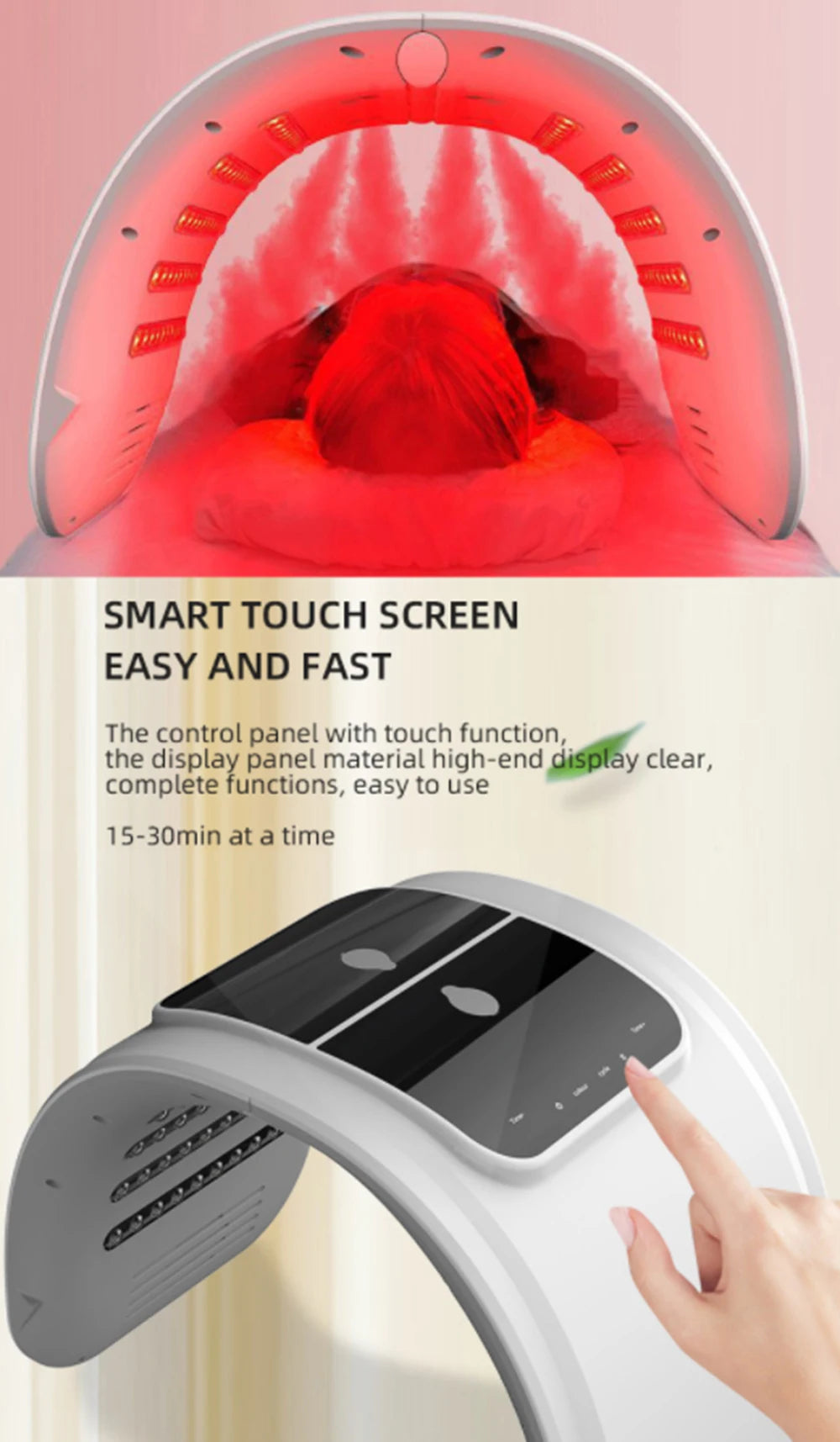 7 Colors LED Face Mask PDT Equipment SPA Facial Spray Device