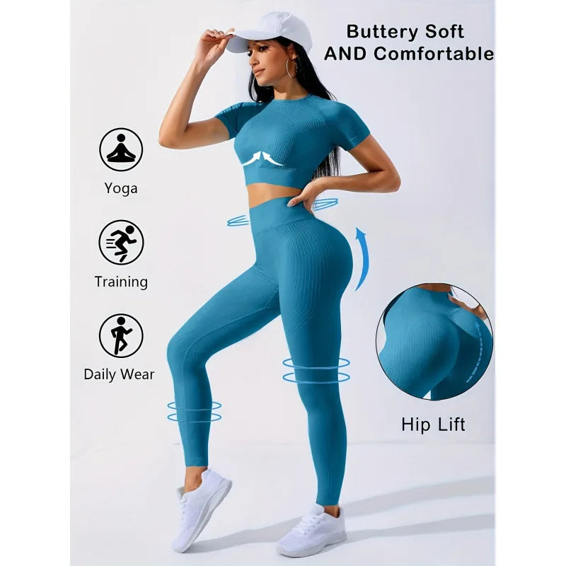 Solid Color Bamboo Fiber Gym Set