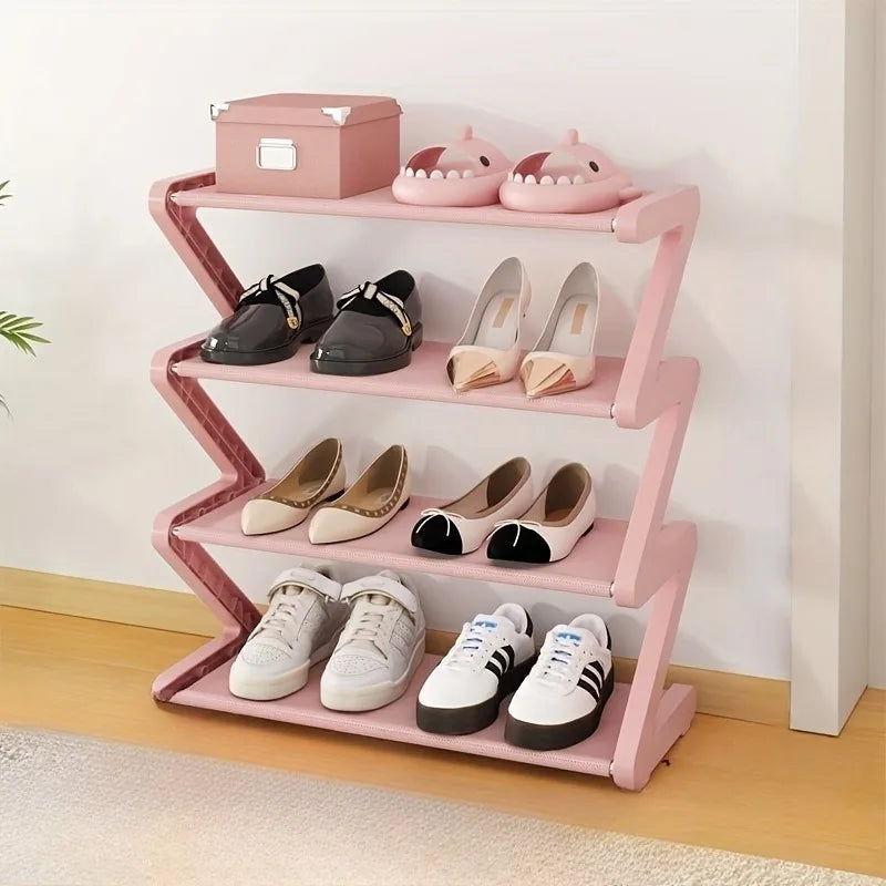 4-Tier Z-Shelf Shoe Rack