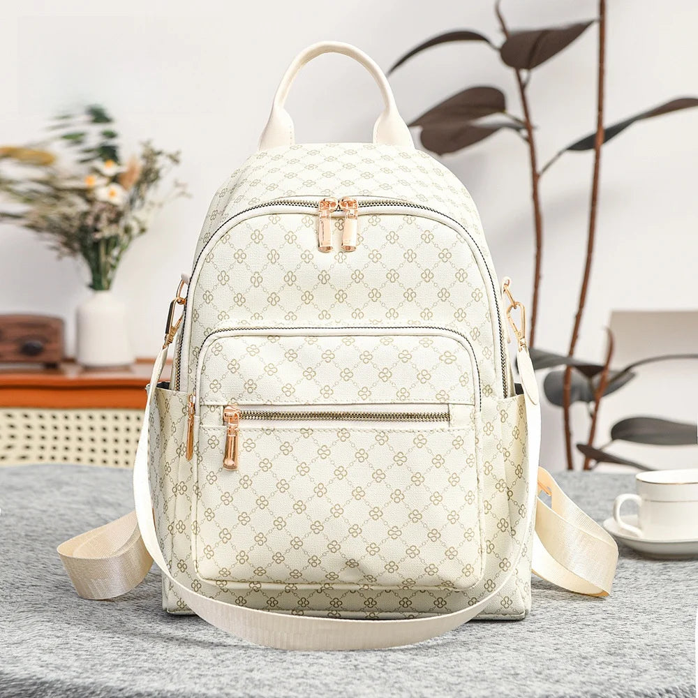 Retro Print Backpack Bag