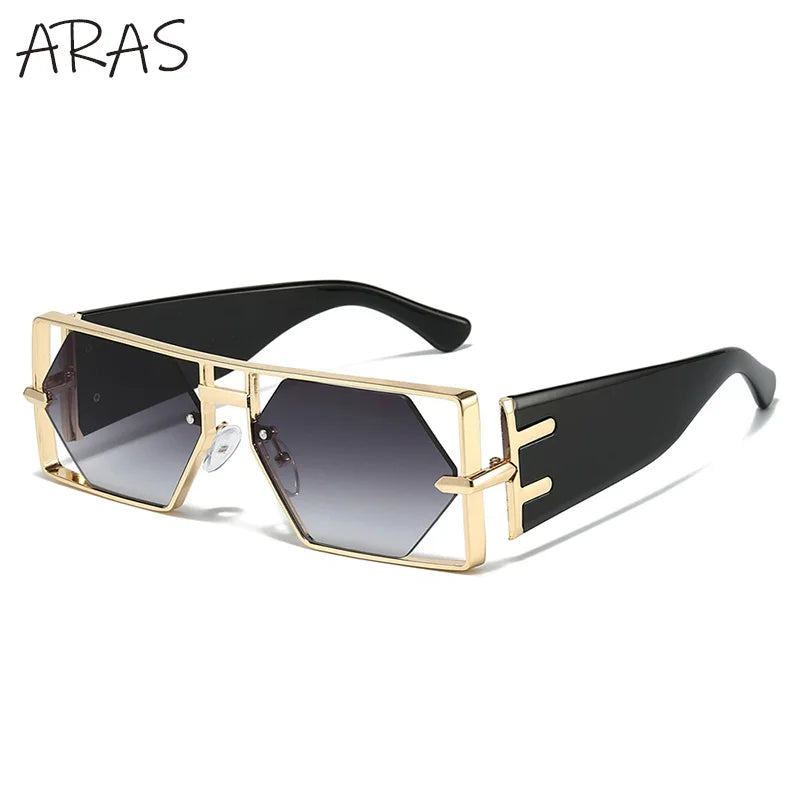 Luxury Hollow Metal Frame Sun Glasses