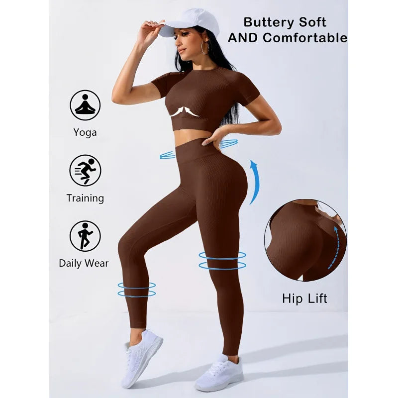 Solid Color Bamboo Fiber Gym Set