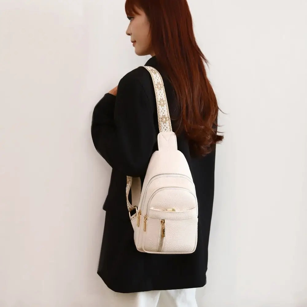 Casual PU Leather Bohemian Chest Bag