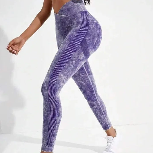Seamless Cross-Waist Peach-Shape Leggings