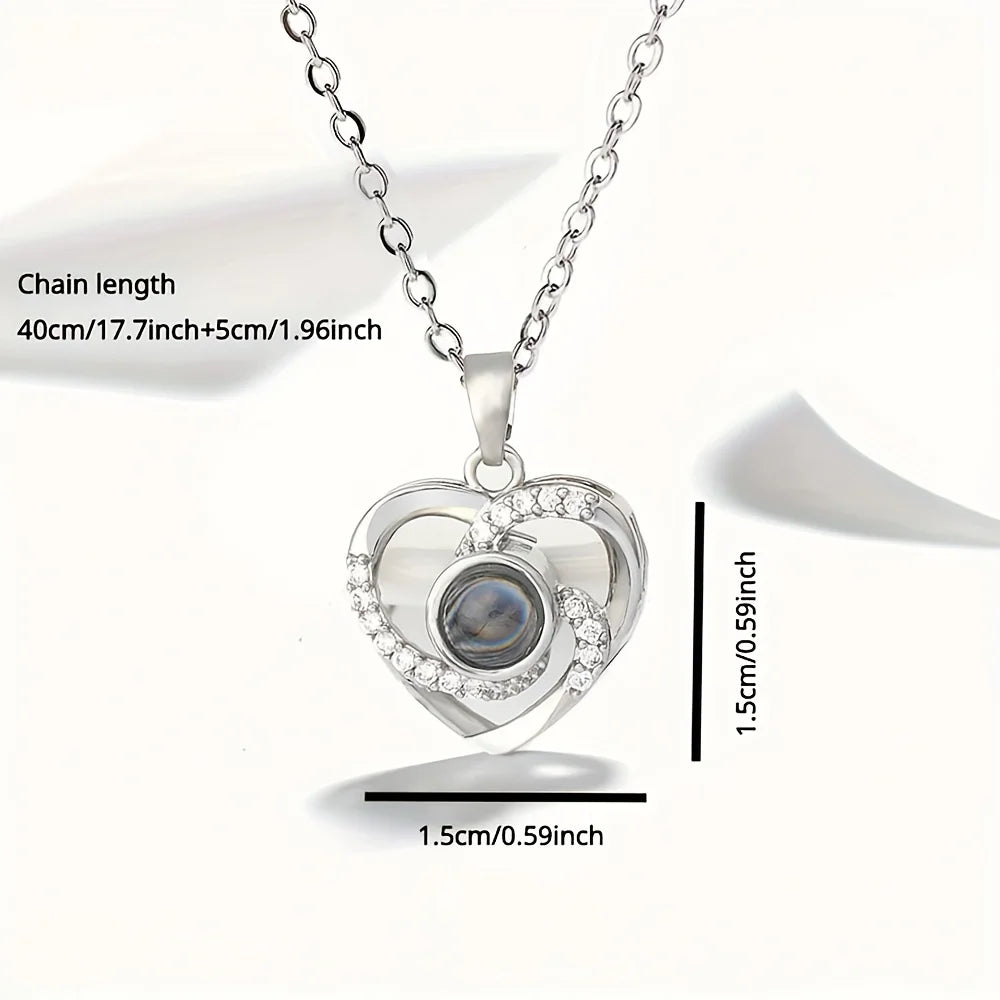  Rose Gift Box Set with  Pendant Necklace  
