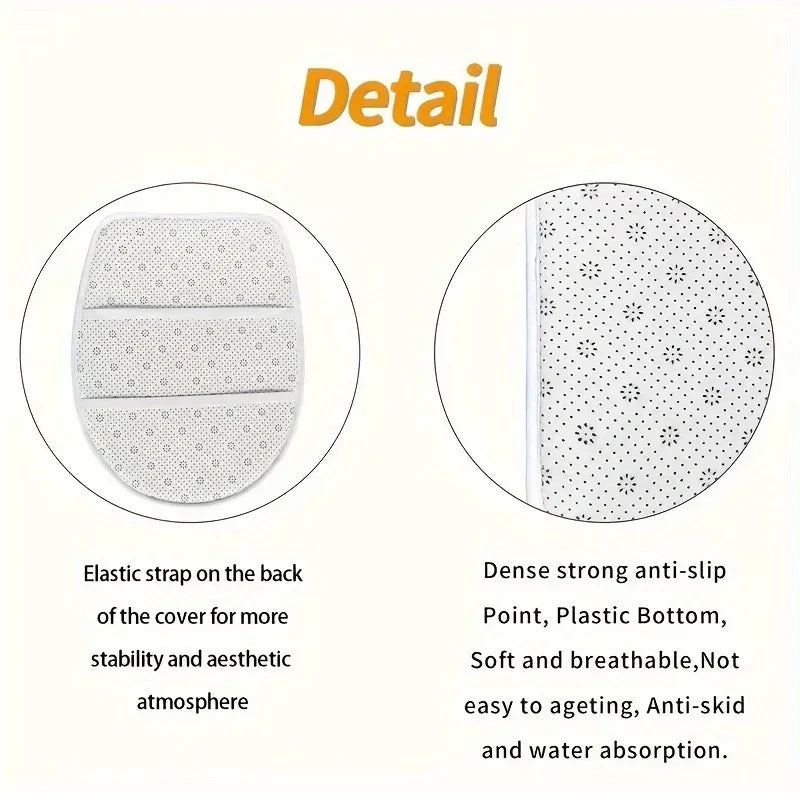 3 Piece Set Marble Texture Bathroom Floor Mat