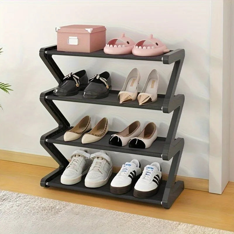 4-Tier Z-Shelf Shoe Rack