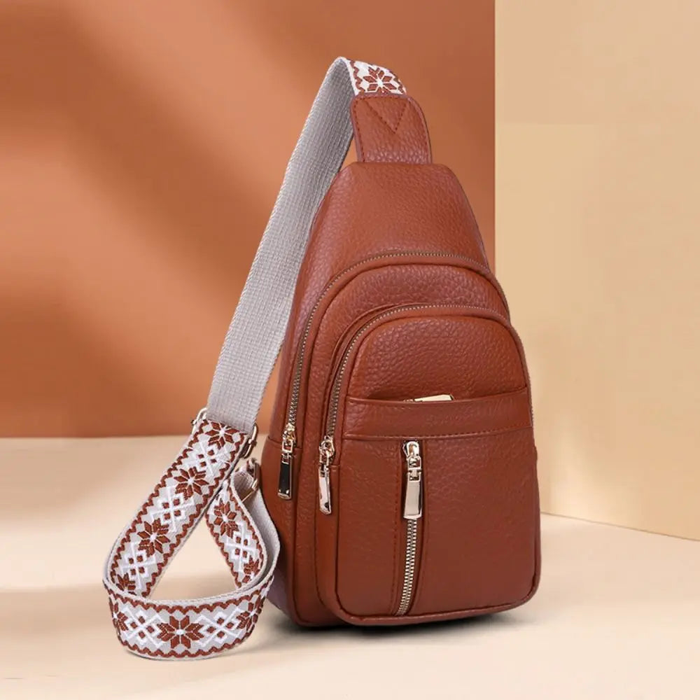 Casual PU Leather Bohemian Chest Bag