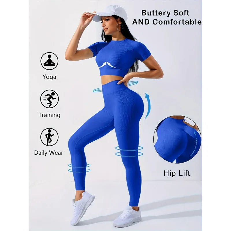 Solid Color Bamboo Fiber Gym Set