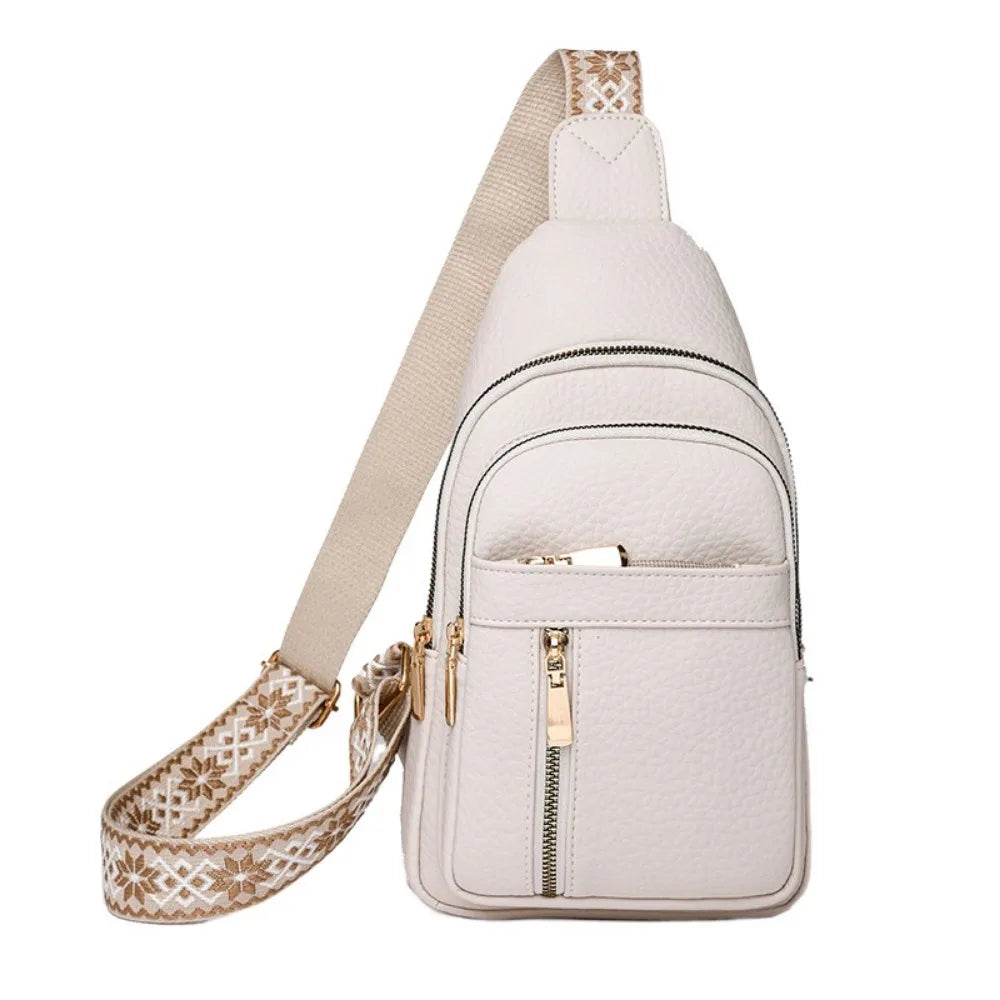 Casual PU Leather Bohemian Chest Bag