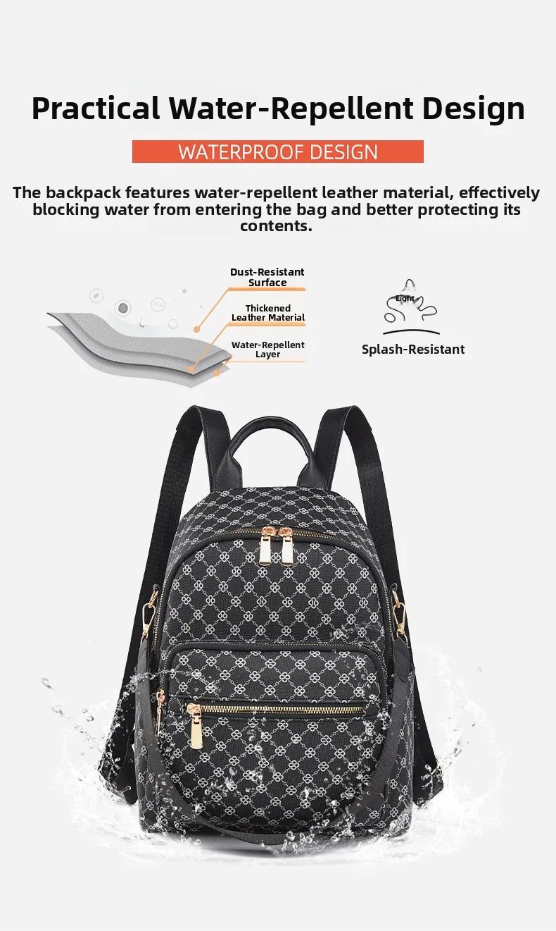 Retro Print Backpack Bag