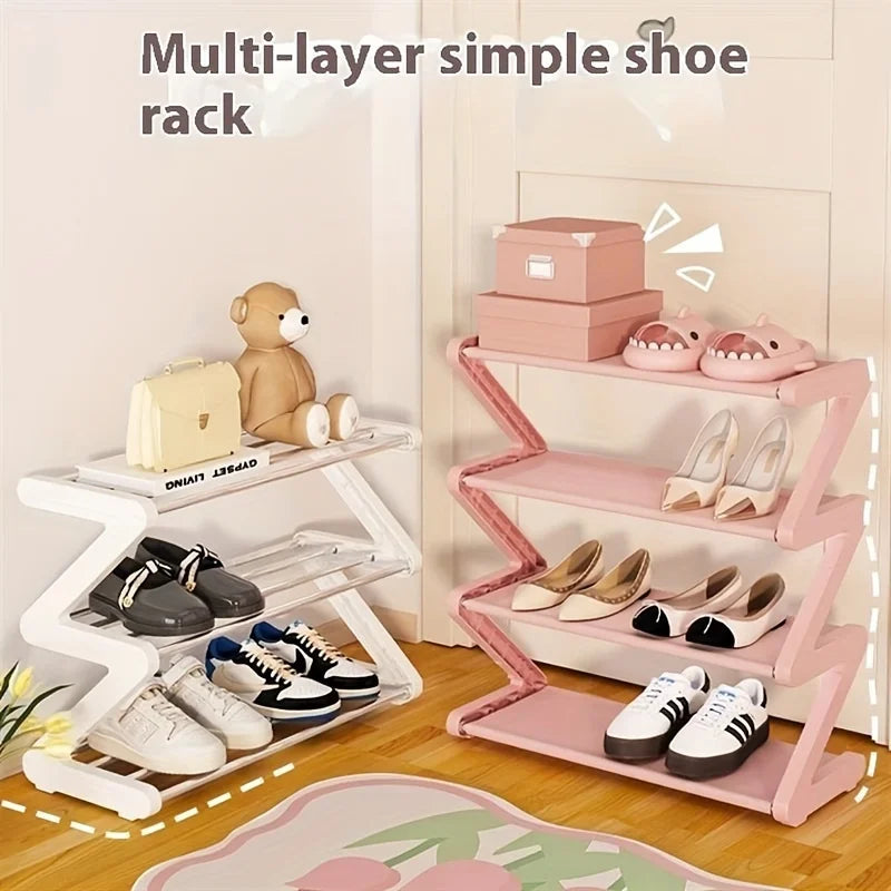 4-Tier Z-Shelf Shoe Rack