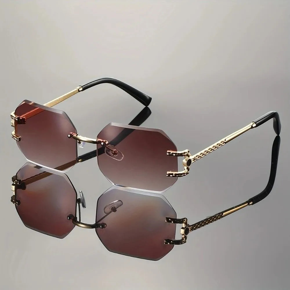 Vintage Rimless Women Sunglasses