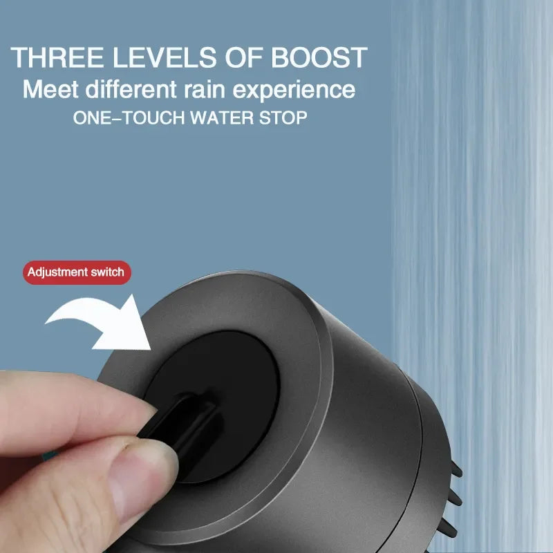 3-mode Adjustable High-Pressure Shower Head