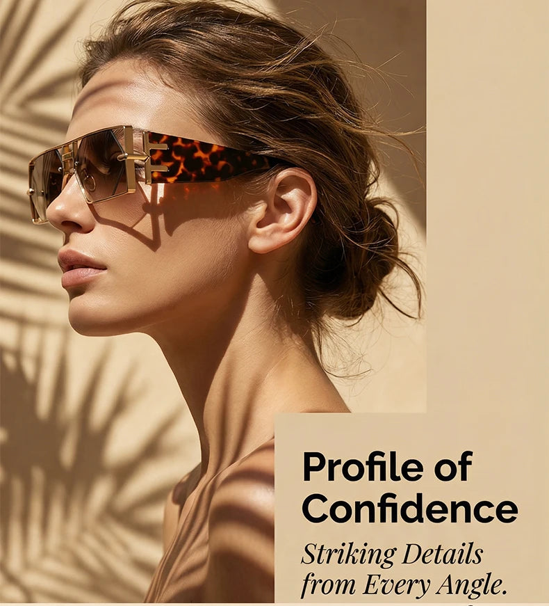 Luxury Hollow Metal Frame Sun Glasses