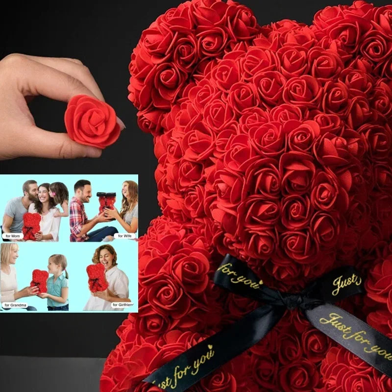 Cute Rose Teddy Bear For Your LOVED ONE