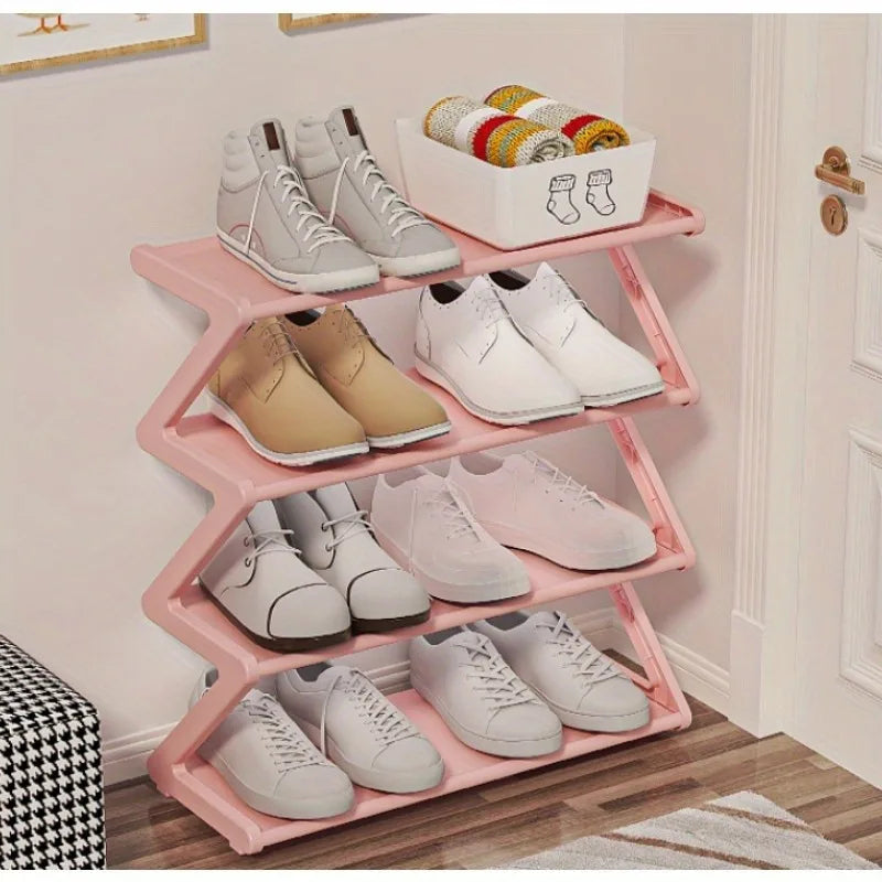 4-Tier Z-Shelf Shoe Rack
