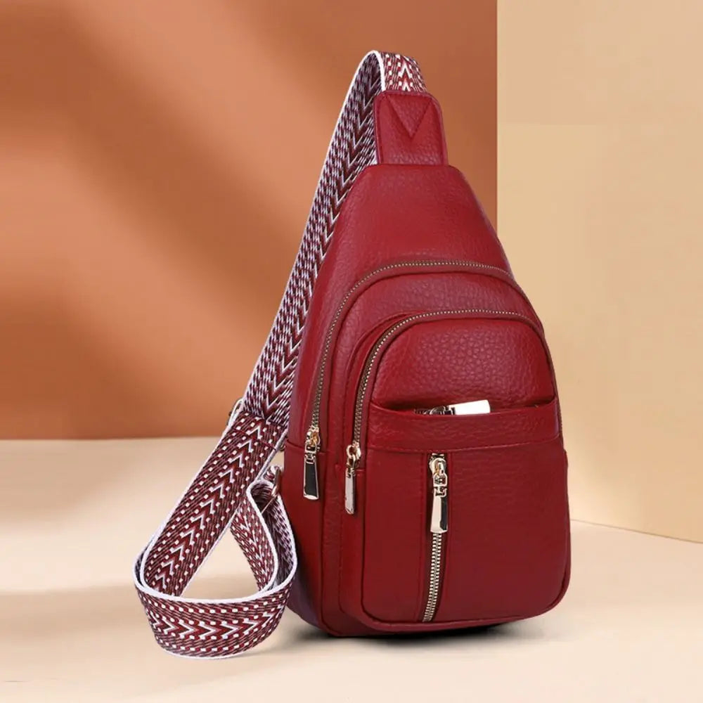 Casual PU Leather Bohemian Chest Bag