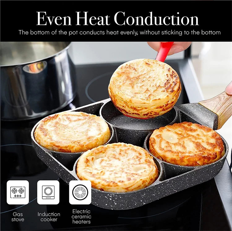 4-Hole None-Stick Frying Pan