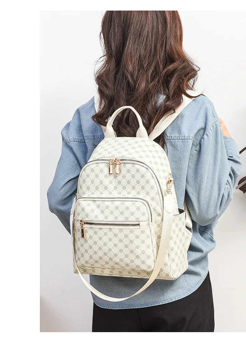 Retro Print Backpack Bag