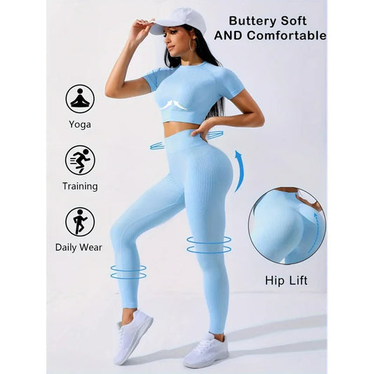 Solid Color Bamboo Fiber Gym Set