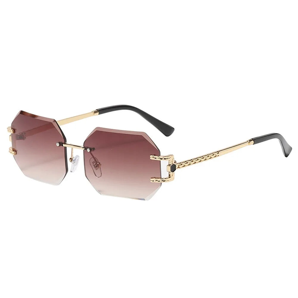 Vintage Rimless Women Sunglasses