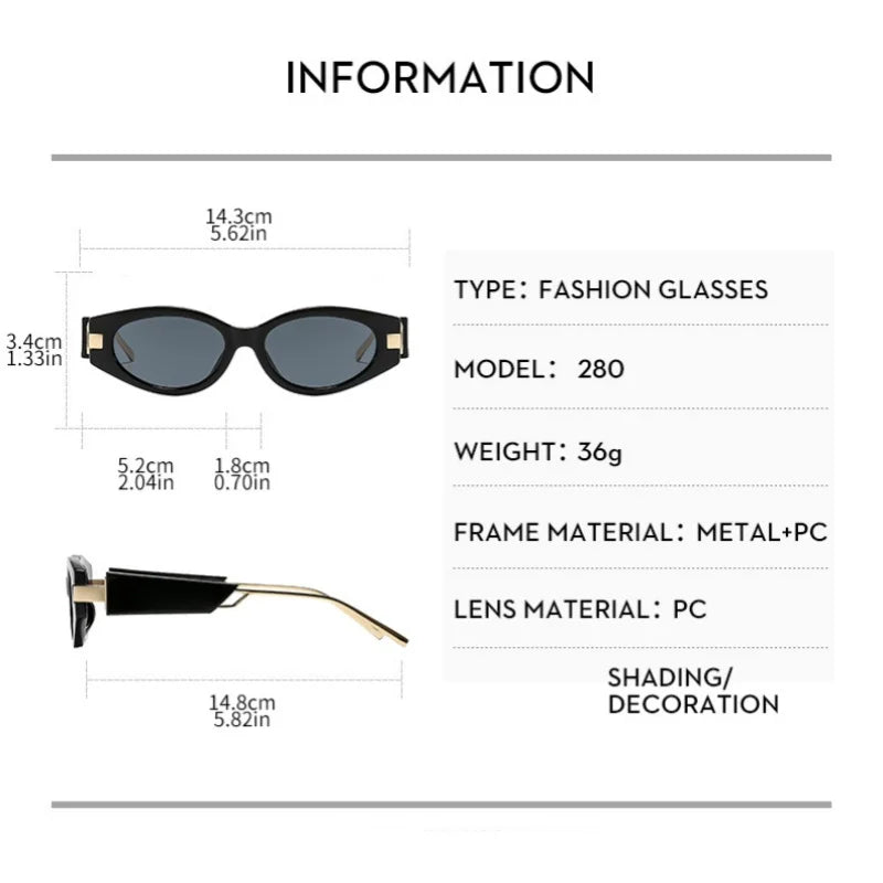 Luxury Design Oval Sunglasses