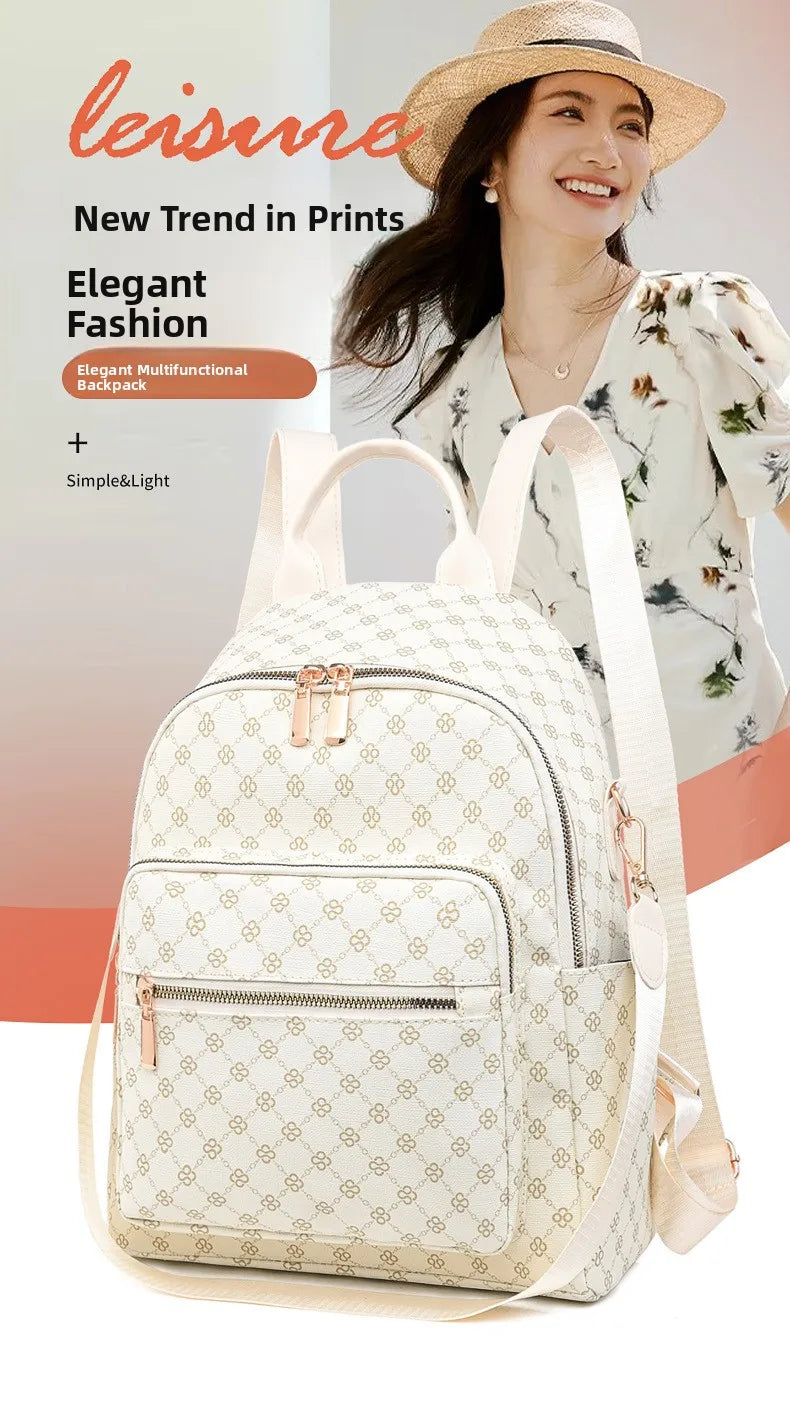 Retro Print Backpack Bag