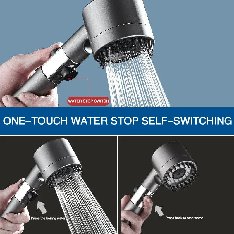 3-mode Adjustable High-Pressure Shower Head