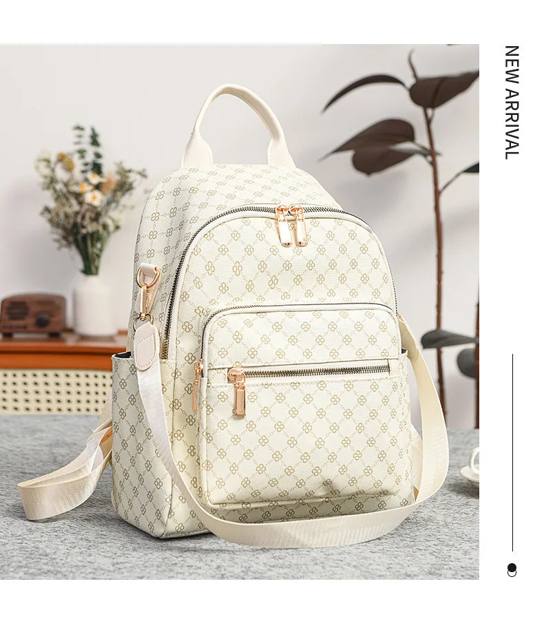 Retro Print Backpack Bag