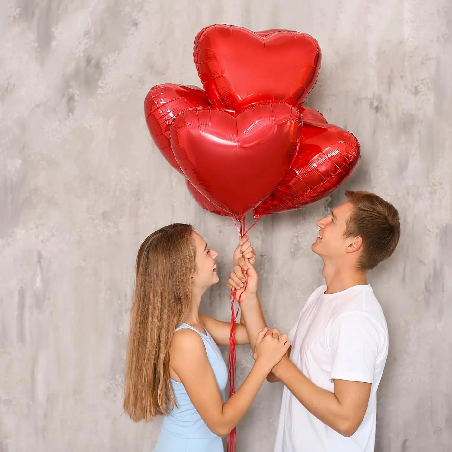 5-30PCS 18 Inches Large Foil Red Heart Shaped Balloons