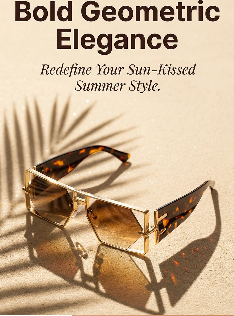 Luxury Hollow Metal Frame Sun Glasses