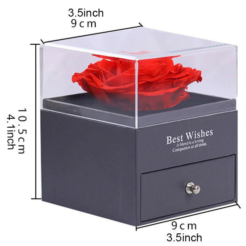  Rose Gift Box Set with  Pendant Necklace  