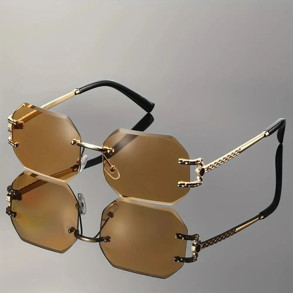 Vintage Rimless Women Sunglasses