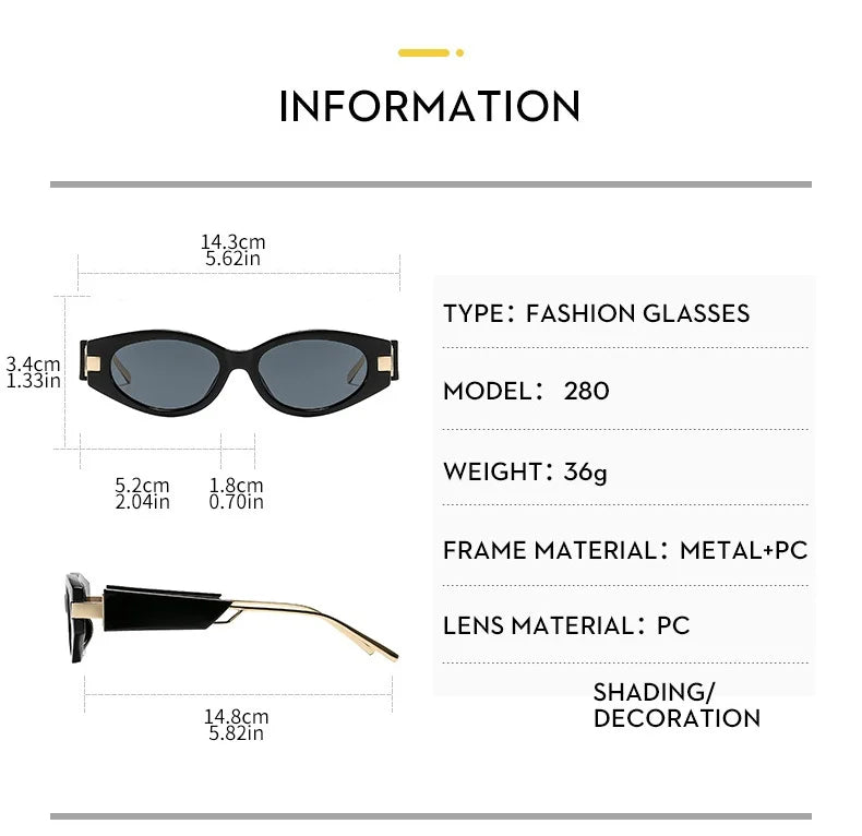 Luxury Design Oval Sunglasses