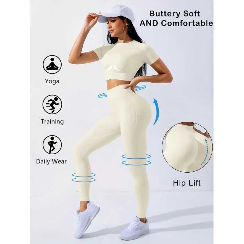 Solid Color Bamboo Fiber Gym Set
