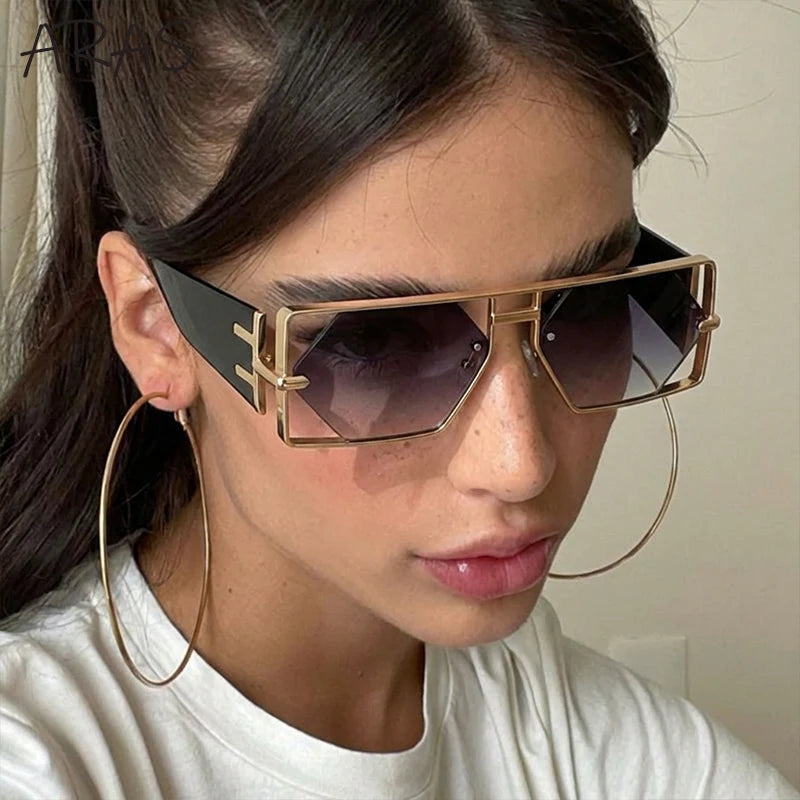 Luxury Hollow Metal Frame Sun Glasses