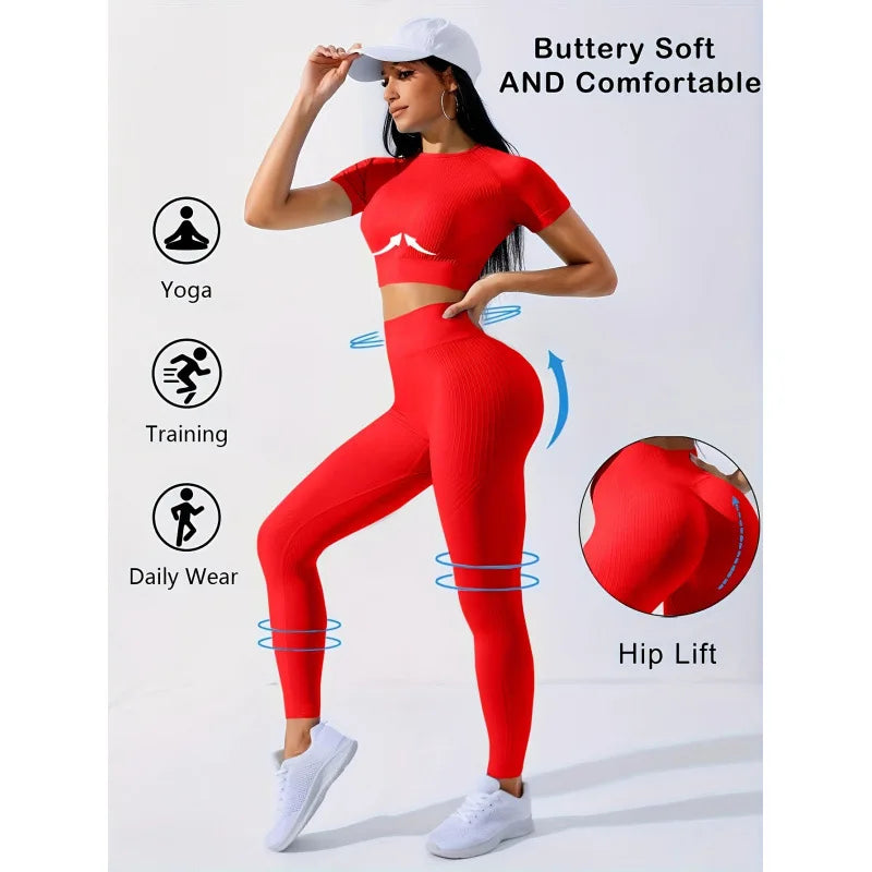 Solid Color Bamboo Fiber Gym Set