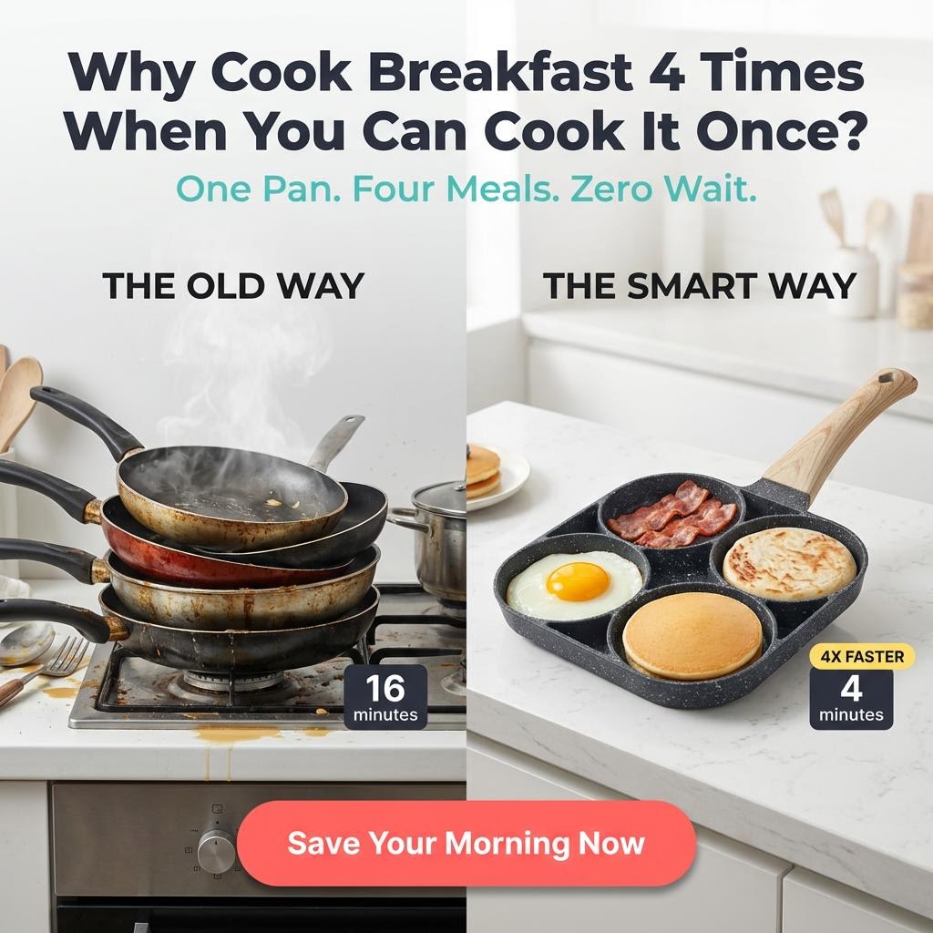 4-Hole None-Stick Frying Pan